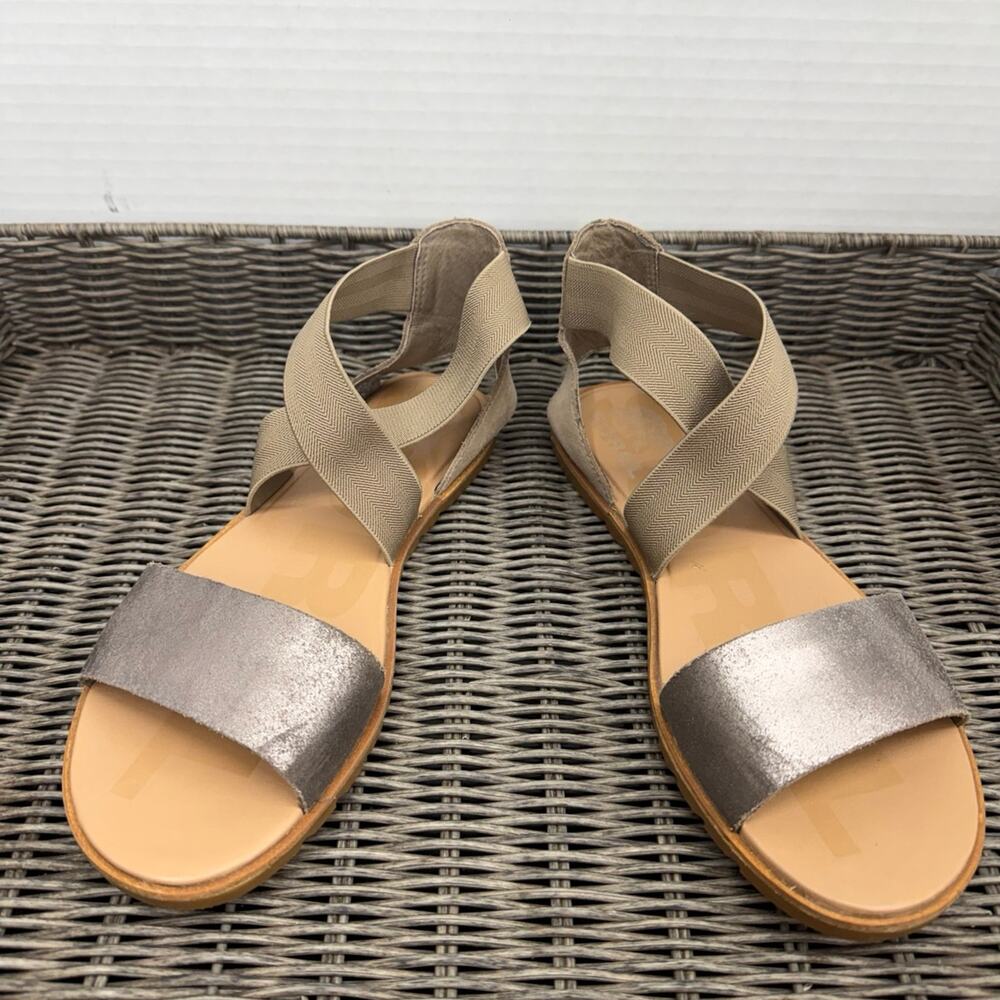 Sorel Ella Sandal Shoes Womens Size 8 1/2 Criss Cross Strap Flats 1943791240